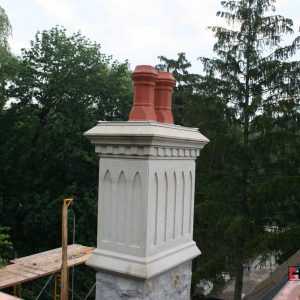 natural stone chimney installation