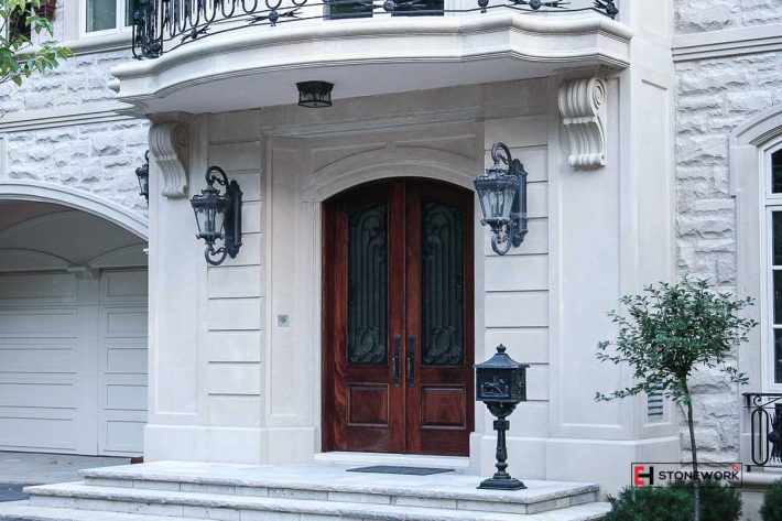 excellent stone installation by Stone Mason Toronto Custom Build Homes